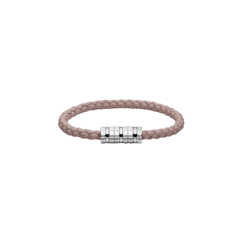 CHOPARD - BRACCIALE ICE CUBE, PELLE LIGHT PINK, METALLO TONALITA' ARGENTO - 95016-0359