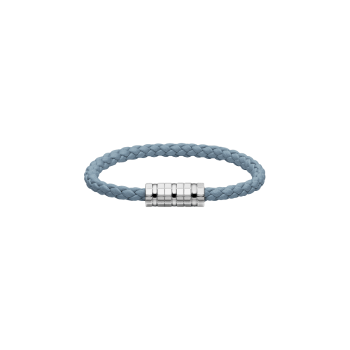 CHOPARD - BRACCIALE ICE CUBE, PELLE LIGHT BLUE, METALLO COLOR ARGENTO - 95016-0363