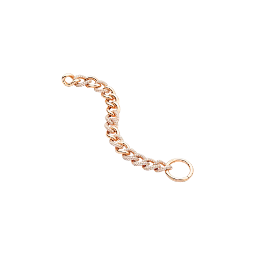BRACCIALE CATENE IN ORO ROSA CON DIAMANTI - PBC1013O7000DB000