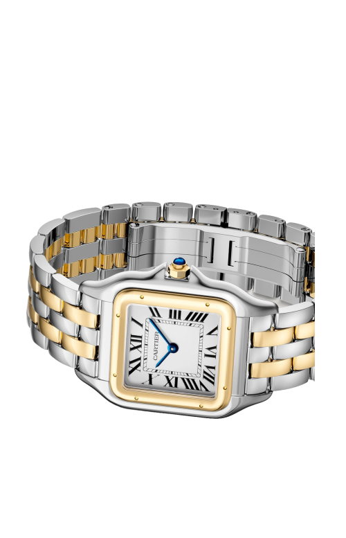 PANTHÈRE DE CARTIER, MODELLO GRANDE, ACCIAIO, ORO GIALLO, QUARZO - W2PN0016