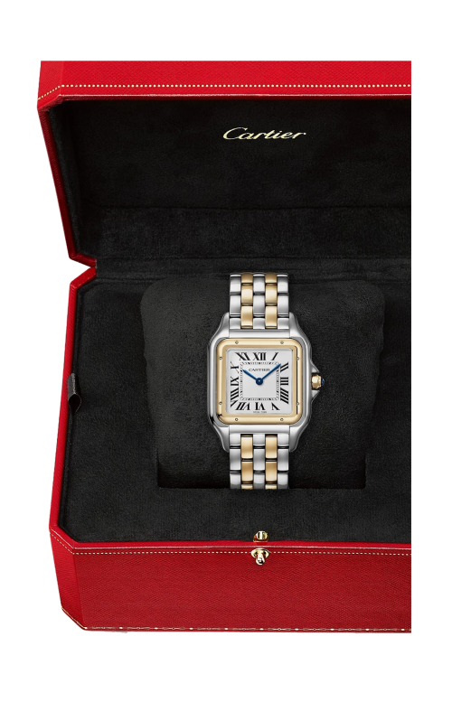 PANTHÈRE DE CARTIER, MODELLO GRANDE, ACCIAIO, ORO GIALLO, QUARZO - W2PN0016