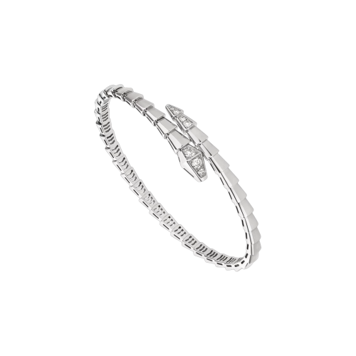 BRACCIALE SERPENTI VIPER IN ORO BIANCO CON DEMI-PAVÉ DI DIAMANTI - BR859759