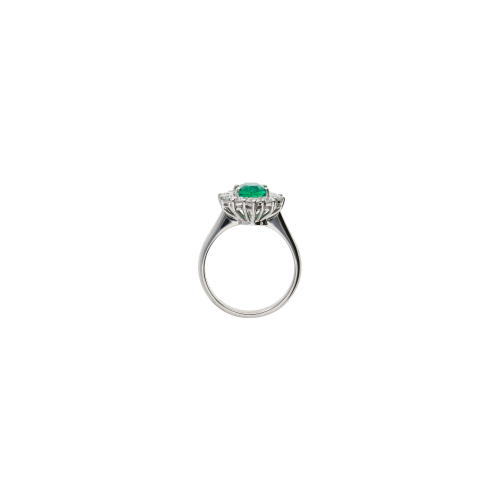Accedi alla scheda di Bartorelli Italian Jewels ANELLO ROSETTA IN ORO BIANCO CON SMERALDO OVALE E DIAMANTI - 024-2063