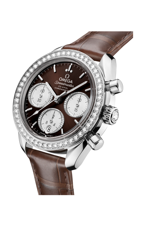 SPEEDMASTER 38 MM, ACCIAIO SU ALLIGATORE - 324.18.38.50.63.001
