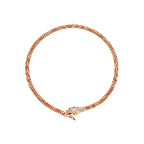 Accedi al prodotto correlato Bulgari COLLANA CHOKER SERPENTI PALLINI IN ORO ROSA, DIAMANTI E OCCHI IN ONICE - CL860368