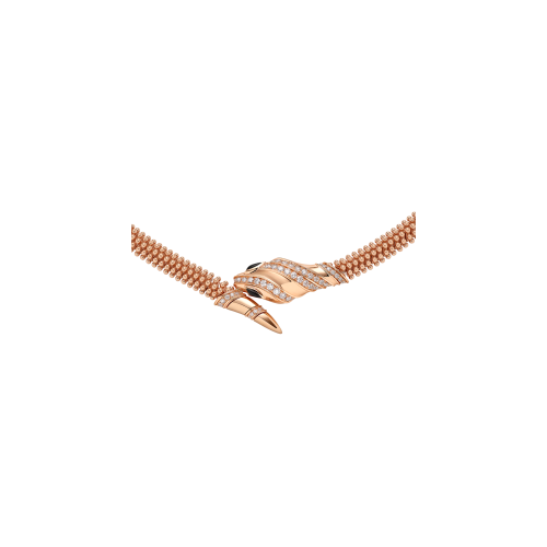 Accedi al prodotto correlato Bulgari COLLANA CHOKER SERPENTI PALLINI IN ORO ROSA, DIAMANTI E OCCHI IN ONICE - CL860368