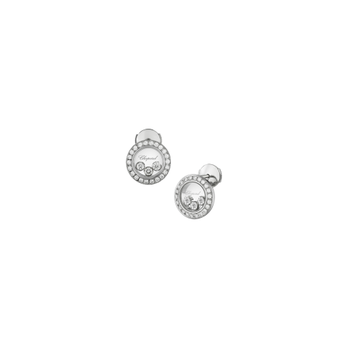 CHOPARD - ORECCHINI HAPPY DIAMONDS ICONS, ORO BIANCO ETICO, DIAMANTI - 83A018-1201
