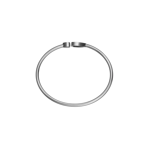CHOPARD - BRACCIALE GIUNCO HAPPY HEARTS, ORO BIANCO ETICO, DIAMANTE, MADREPERLA - 857482-1300