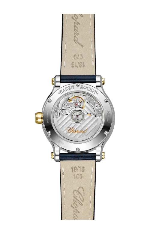 HAPPY SPORT 36 MM, ORO GIALLO ETICO, LUCENT STEEL™, DIAMANTI - 278559-4001