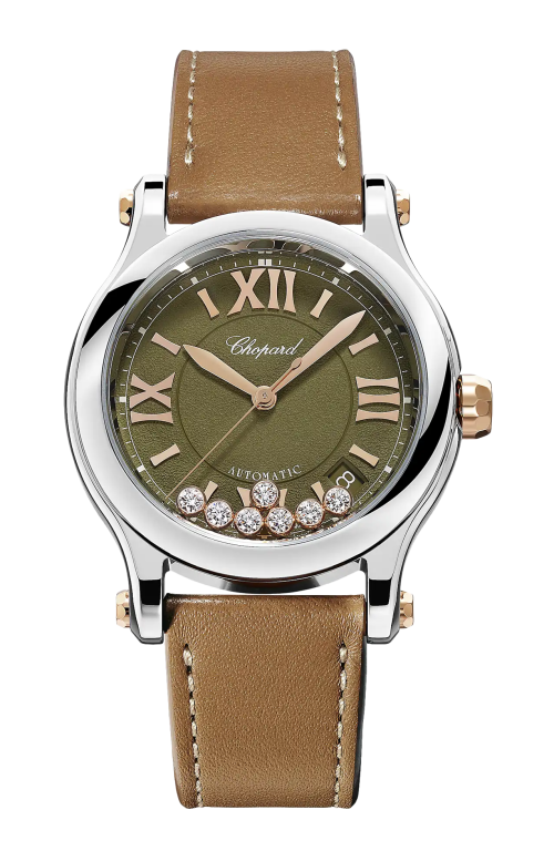 HAPPY SPORT 36 MM, ORO ROSA ETICO, LUCENT STEEL™, DIAMANTI - 278559-6028