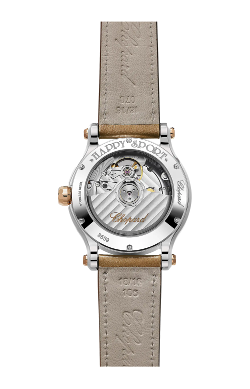 HAPPY SPORT 36 MM, ORO ROSA ETICO, LUCENT STEEL™, DIAMANTI - 278559-6028
