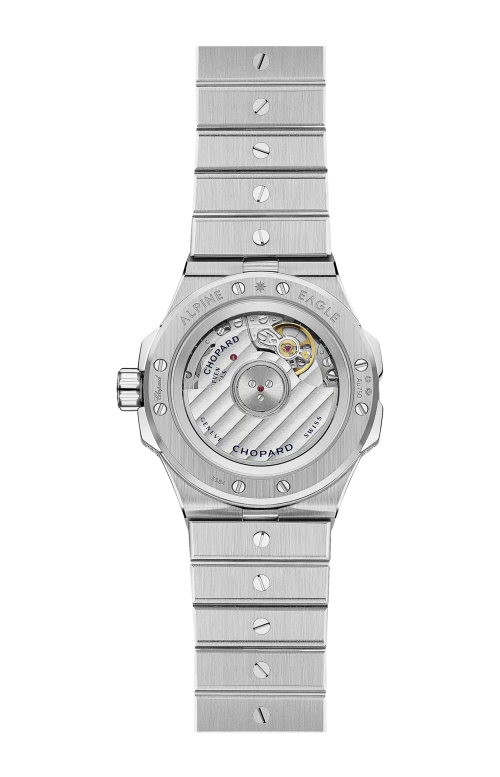 ALPINE EAGLE 33 FROZEN TOPAZ BLUE 33 MM, CARICA AUTOMATICA, ORO BIANCO ETICO, DIAMANTI, TOPAZI - 295384-1004