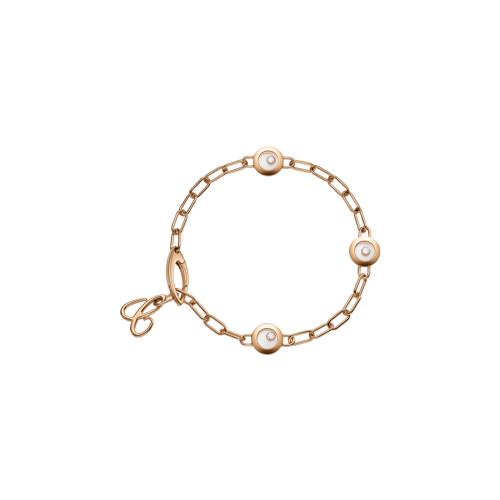 CHOPARD - BRACCIALE HAPPY DIAMONDS ICONS, ORO ROSA ETICO, DIAMANTI - 85A117-5010