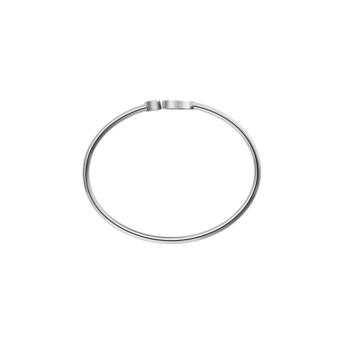 CHOPARD - BRACCIALE BANGLE HAPPY HEARTS, ORO BIANCO ETICO, DIAMANTI, AVVENTURINA - 85A074-1513