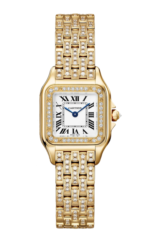 PANTHÈRE DE CARTIER, MODELLO PICCOLO, ORO GIALLO, DIAMANTI, QUARZO - WJPN0059