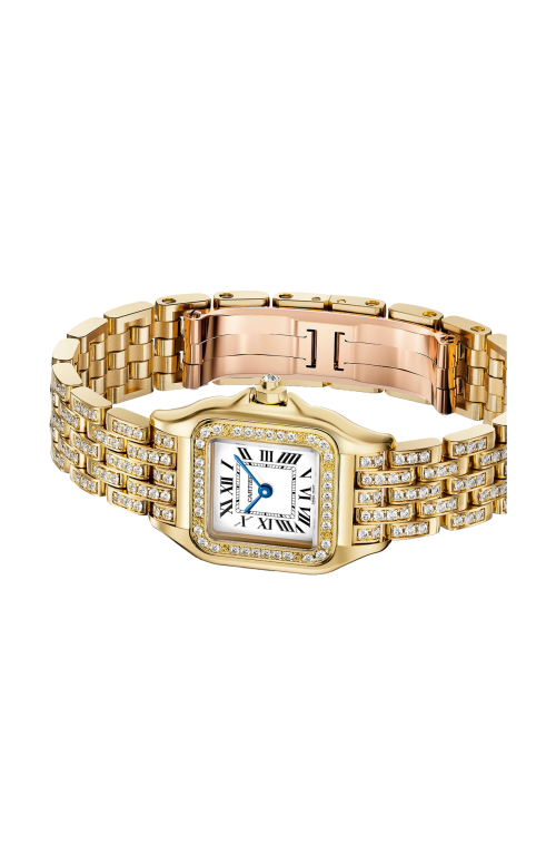 PANTHÈRE DE CARTIER, MODELLO PICCOLO, ORO GIALLO, DIAMANTI, QUARZO - WJPN0059