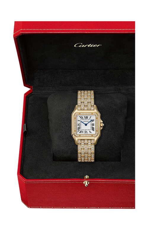 PANTHÈRE DE CARTIER, MODELLO MEDIO, ORO GIALLO, DIAMANTI, QUARZO - WJPN0060