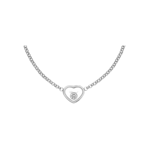 CHOPARD - COLLANA MY HAPPY HEARTS, ORO BIANCO ETICO, DIAMANTE - 81A086-1001