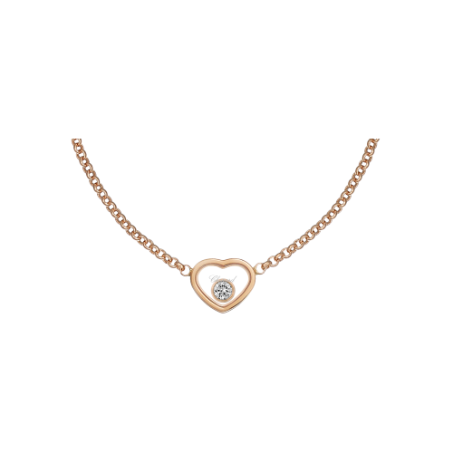 CHOPARD - COLLANA MY HAPPY HEARTS, ORO ROSA ETICO, DIAMANTE - 81A086-5001