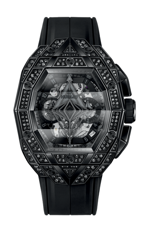 SPIRIT OF BIG BANG SANG BLEU ALL BLACK PAVÉ 42 MM - 648.CX.0114.RX.1600.MXM24