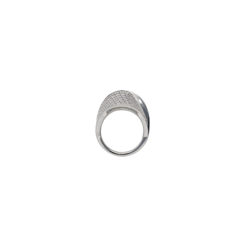 ANELLO ABBRACCIO IN ORO BIANCO FULL PAVÉ DI DIAMANTI - 000-5957NS