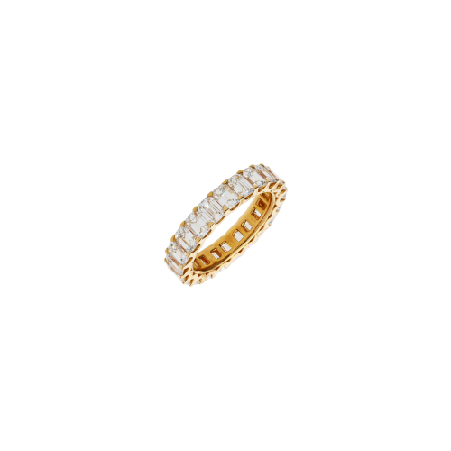 ANELLO VERETTA IN ORO ROSA CON DIAMANTI - 369-4888