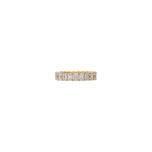 ANELLO VERETTA IN ORO ROSA CON DIAMANTI - 369-4888