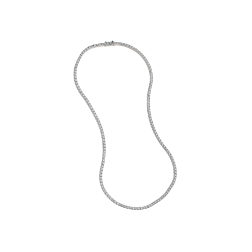 COLLANA TENNIS GIROCOLLO IN ORO BIANCO CON DIAMANTI - 417-COQ-240-46