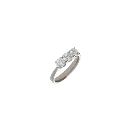 ANELLO TRILOGY IN ORO BIANCO CON DIAMANTI CERTIFICATI GIA - 369-1671