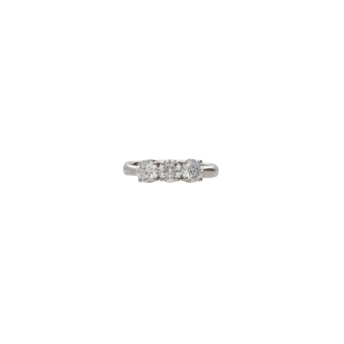 ANELLO TRILOGY IN ORO BIANCO CON DIAMANTI CERTIFICATI GIA - 369-1671