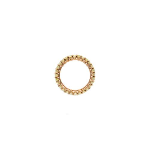 ANELLO VERETTA IN ORO ROSA CON DIAMANTI FANCY YELLOW - 369-4888