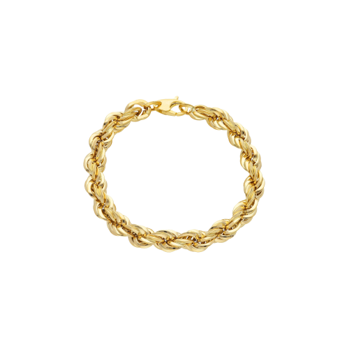 BRACCIALE BARTORELLI MAGLIA INTRECCIO FANTASIA PLAIN GOLD ORO GIALLO -  190174 