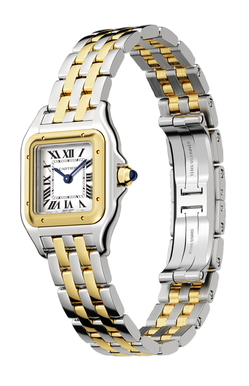 PANTHÈRE DE CARTIER MODELLO PICCOLO, ORO GIALLO, ACCIAIO, QUARZO - W2PN0018