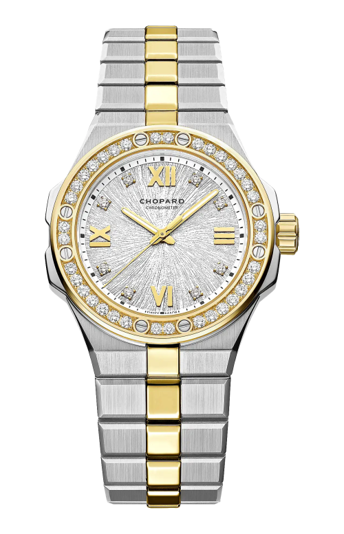 ALPINE EAGLE 33 MM, CARICA AUTOMATICA, ORO GIALLO ETICO, LUCENT STEEL™, DIAMANTI - 298617-4001