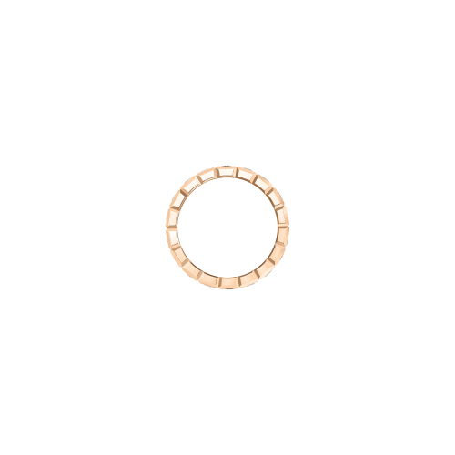 CHOPARD - ANELLO ICE CUBE ORO ROSA ETICO, PAVÉ DI DIAMANTI - 829834-5099