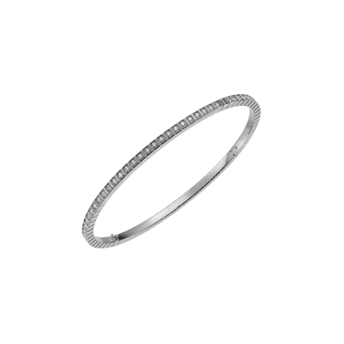 CHOPARD - BRACCIALE GIUNCO  ICE CUBE ORO BIANCO ETICO, PAVÉ DI DIAMANTI - 857702-1012
