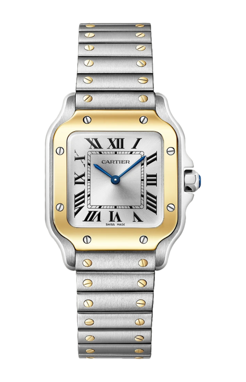 SANTOS DE CARTIER MODELLO PICCOLO, ACCIAIO E ORO GIALLO, QUARZO - W2SA0033