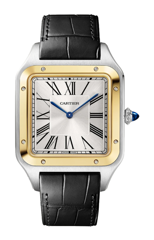 SANTOS-DUMONT MODELLO EXTRA-LARGE, ACCIAIO E ORO GIALLO, MANUALE - W2SA0034