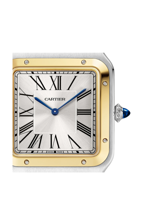 SANTOS-DUMONT MODELLO EXTRA-LARGE, ACCIAIO E ORO GIALLO, MANUALE - W2SA0034