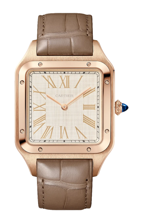 SANTOS-DUMONT MODELLO EXTRA-LARGE, ORO ROSA, MANUALE - LIMITED EDITION - WGSA0112