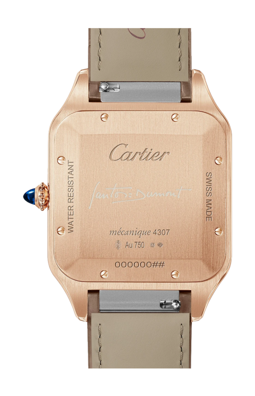 SANTOS-DUMONT MODELLO EXTRA-LARGE, ORO ROSA, MANUALE - LIMITED EDITION - WGSA0112