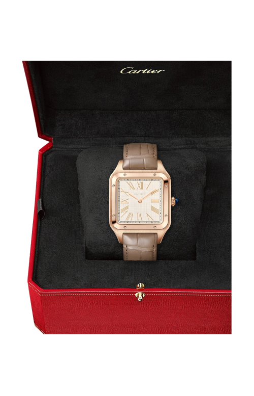 SANTOS-DUMONT MODELLO EXTRA-LARGE, ORO ROSA, MANUALE - LIMITED EDITION - WGSA0112