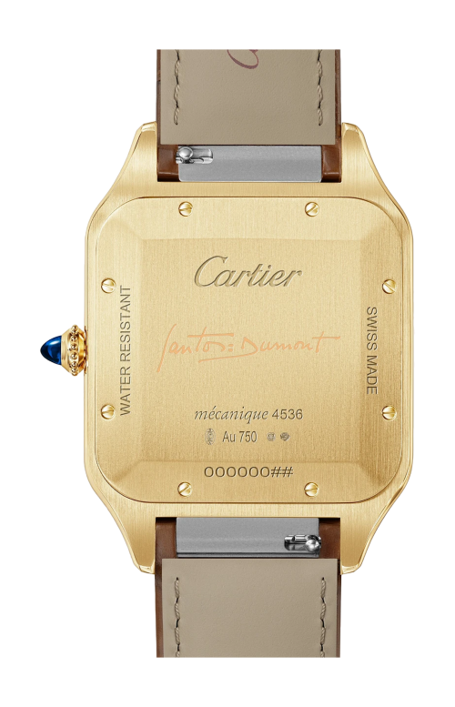 SANTOS-DUMONT MODELLO EXTRA-LARGE, ORO GIALLO, MANUALE - LIMITED EDITION - WGSA0111