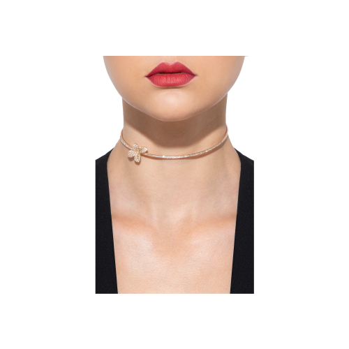 CHOKER PETIT GARDEN IN ORO ROSA CON DIAMANTI - 16230R
