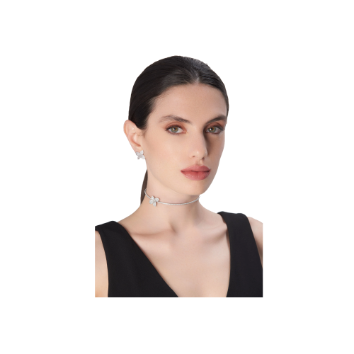 CHOKER PETIT GARDEN IN ORO BIANCO E DIAMANTI - 16229B