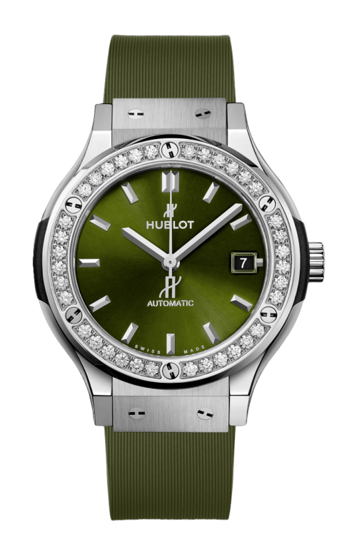CLASSIC FUSION TITANIUM GREEN DIAMONDS 38 MM - 565.NX.8970.RX.1204