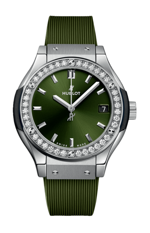 CLASSIC FUSION TITANIUM GREEN DIAMONDS 33 MM - 581.NX.8970.RX.1104