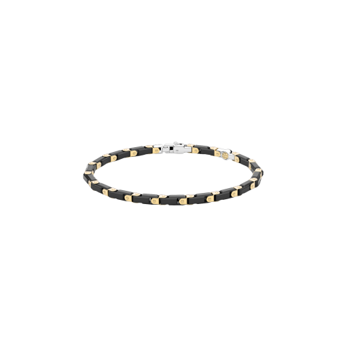 BRACCIALE ZANCAN IN ORO 18KT E CERAMICA NERA - KB040G-N