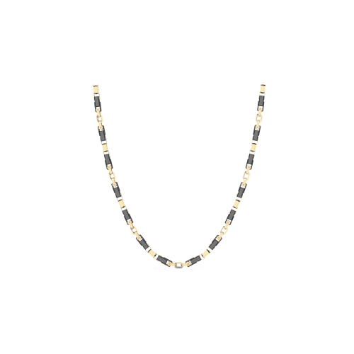 COLLANA ZANCAN IN ORO 18KT E CERAMICA NERA - KC061G-N