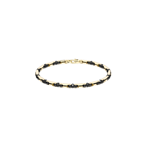 BRACCIALE ZANCAN IN ORO 18 KT E CERAMICA NERA - KB053G-N
